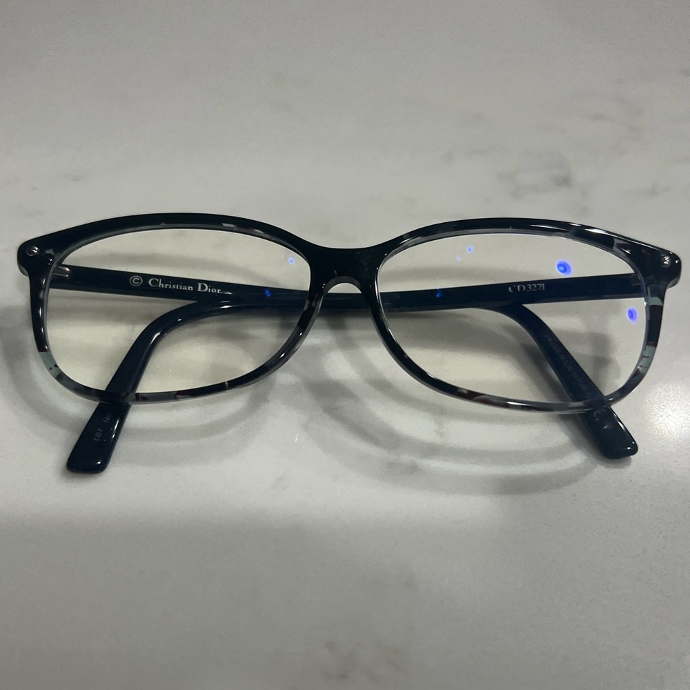 Christian Dior glasses frames aqua blue tortoiseshell